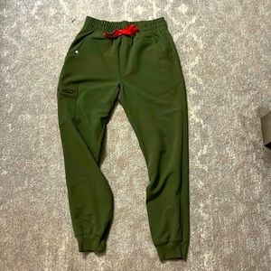 Figs Women’s Zamora High Waisted Scrub Bottoms- Dark Olive